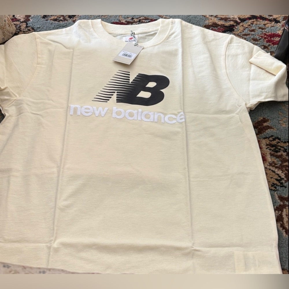 New Balance  Light Yellow Tee NWT L